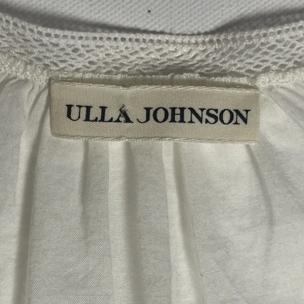 Ulla Johnson Bridget Embroidered  Tiered Mini Dress Womens 2 Victorian Boho - Picture 10 of 11